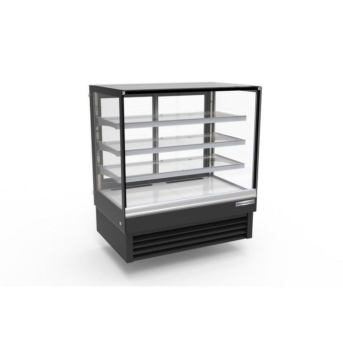 American Chef 48″ Square Glass Floor Refrigerated Display Case DCS48 - VRS Restaurant Equipment & Supply Store