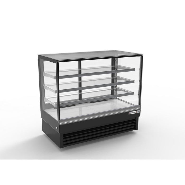 American Chef 60″ Square Glass Floor Refrigerated Display Case DCS60 - VRS Restaurant Equipment & Supply Store
