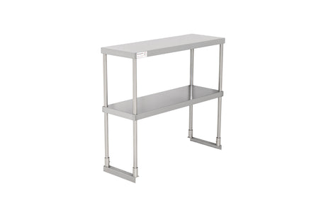 American Chef 12" x 36" Double Tier Stainless Steel Overshelf - DOV-1236