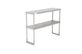 American Chef 12" x 48" Double Tier Stainless Steel Overshelf - DOV-1248