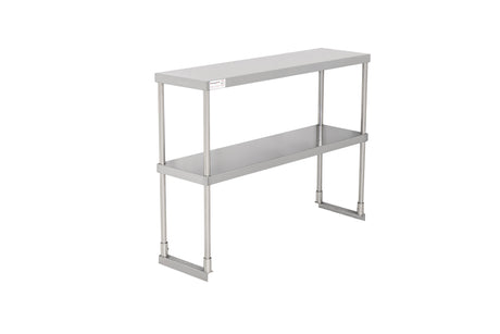 American Chef 12" x 48" Double Tier Stainless Steel Overshelf - DOV-1248
