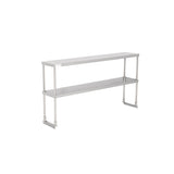 American Chef 12" x 60" Double Tier Stainless Steel Overshelf - DOV-1260