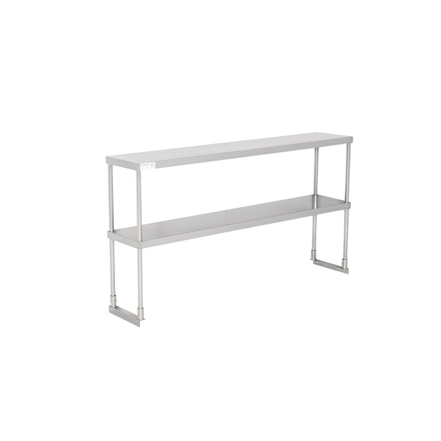 American Chef 12" x 60" Double Tier Stainless Steel Overshelf - DOV-1260