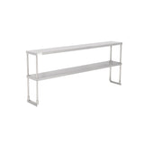 American Chef 12" x 72" Double Tier Stainless Steel Overshelf - DOV-1272