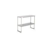 American Chef 14" x 48" Double Tier Stainless Steel Overshelf - DOV-1448