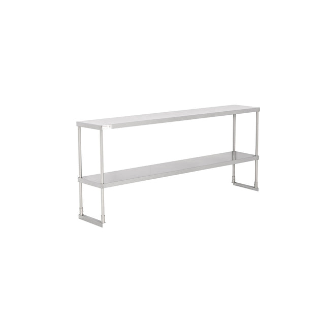 American Chef 14" x 72" Double Tier Stainless Steel Overshelf - DOV-1472
