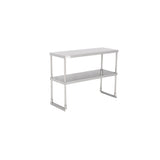 American Chef 16" x 48" Double Tier Stainless Steel Overshelf - DOV-1648