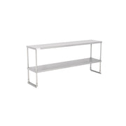 American Chef 16" x 72" Double Tier Stainless Steel Overshelf - DOV-1672