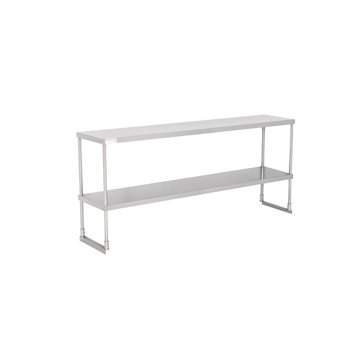 American Chef 16" x 72" Double Tier Stainless Steel Overshelf - DOV-1672