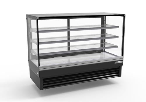 American Chef 72″ Square Glass Floor Refrigerated Display Case DCS72 - VRS Restaurant Equipment & Supply Store