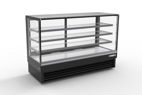 American Chef 80″ Square Glass Floor Refrigerated Display Case DCS80 - VRS Restaurant Equipment & Supply Store
