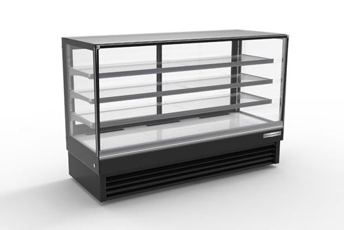 American Chef 80″ Square Glass Floor Refrigerated Display Case DSF80