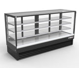 American Chef 94″ Square Glass Floor Refrigerated Display Case DCS94 - VRS Restaurant Equipment & Supply Store