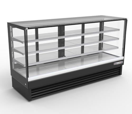 American Chef 94″ Square Glass Floor Refrigerated Display Case DSF94