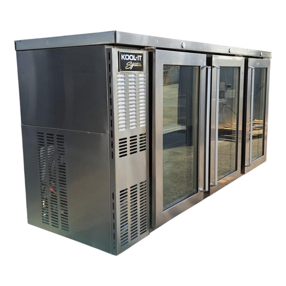 Kool-It KNBB-72SG-HC Back Bar Refrigerator - 3 Door