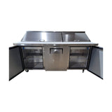 TRUE TSSU-72-30M-B-ST-HC - Mega Top Refrigerated Prep Table - 72"