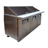 TRUE TSSU-72-30M-B-ST-HC - Mega Top Refrigerated Prep Table - 72"