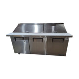 TRUE TSSU-72-30M-B-ST-HC - Mega Top Refrigerated Prep Table - 72"