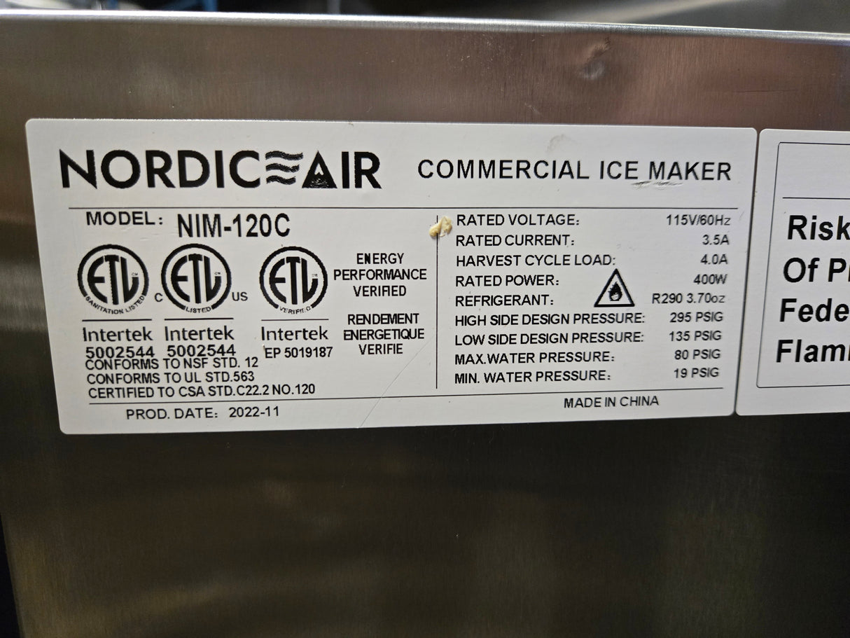 Nordic Air NIM-120C Ice Machine