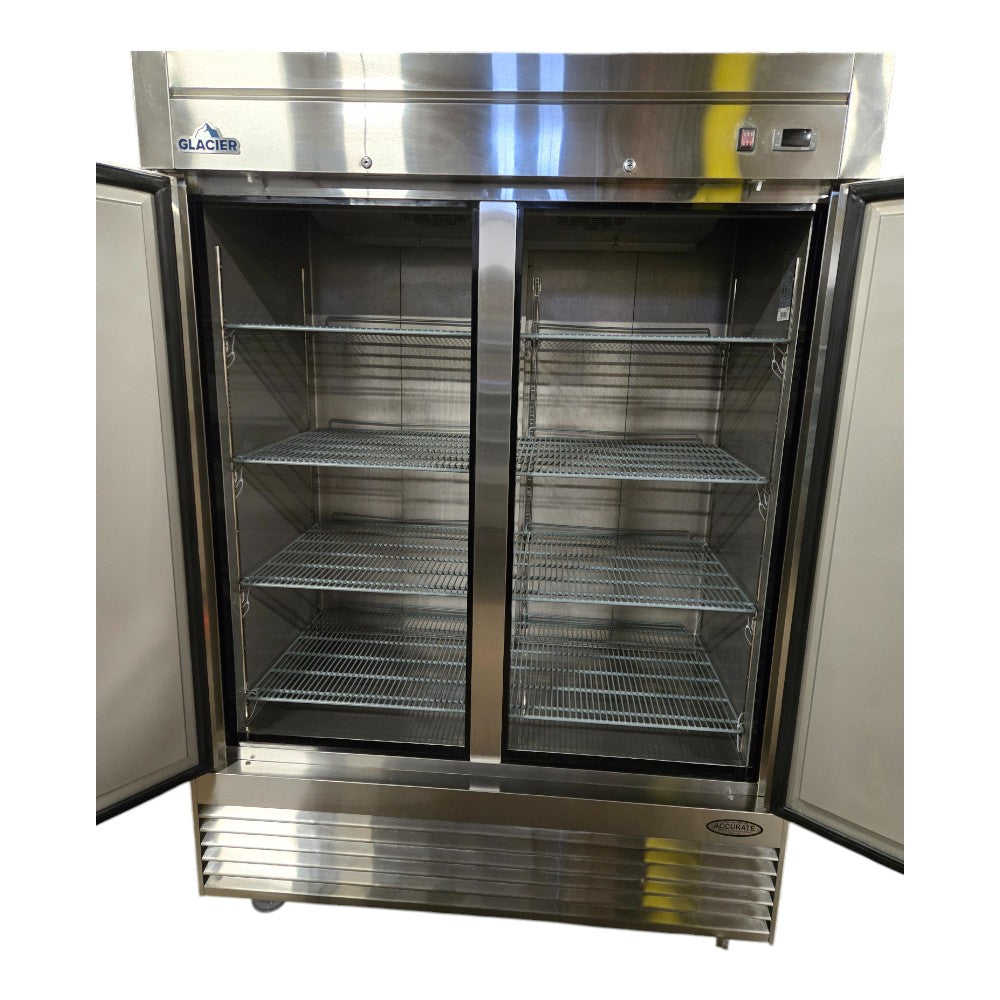 Glacier GR-2 55" Bottom Mount Solid 2-Door Reach-In Refrigerator