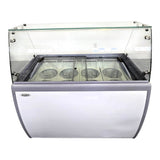 Omcan 44588 Ice Cream Freezer with Guard - 49-in Flat top