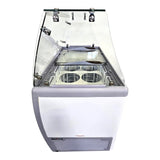 Omcan 44588 Ice Cream Freezer with Guard - 49-in Flat top