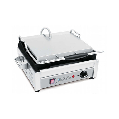 Eurodib SFE02340 Commercial Single Smooth Sandwich Grill - 1800/2900Watts -120V - VRS Restaurant Equipment & Supply Store