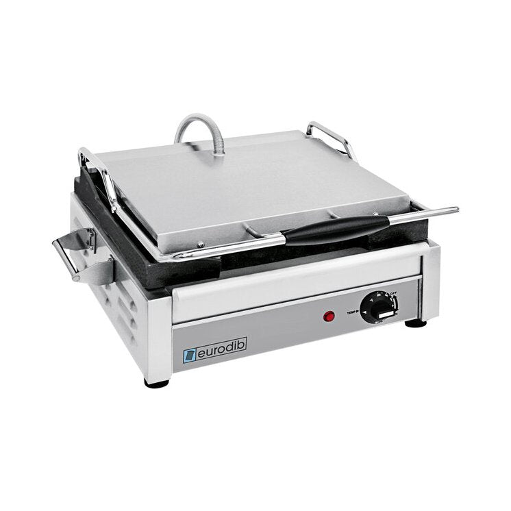 Eurodib SFE02345 Commercial Single Grooved Sandwich Grill - 1800/2900Watts