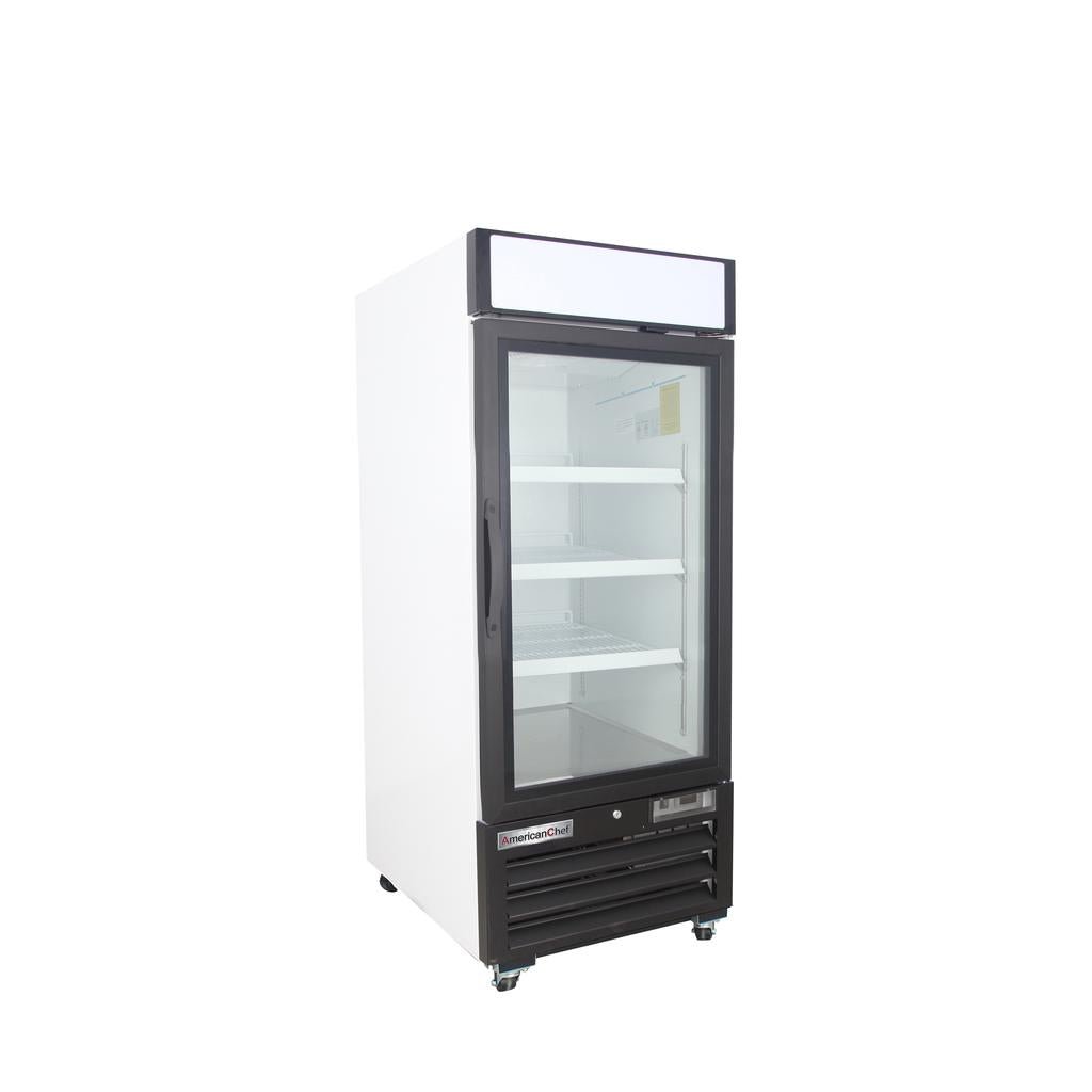 American Chef 25″ Glass Door Merchandiser Freezer F1G-25-WS - VRS Restaurant Equipment & Supply Store