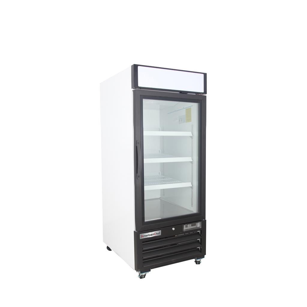 American Chef 25″ Glass Door Merchandiser Freezer F1G-25-WS