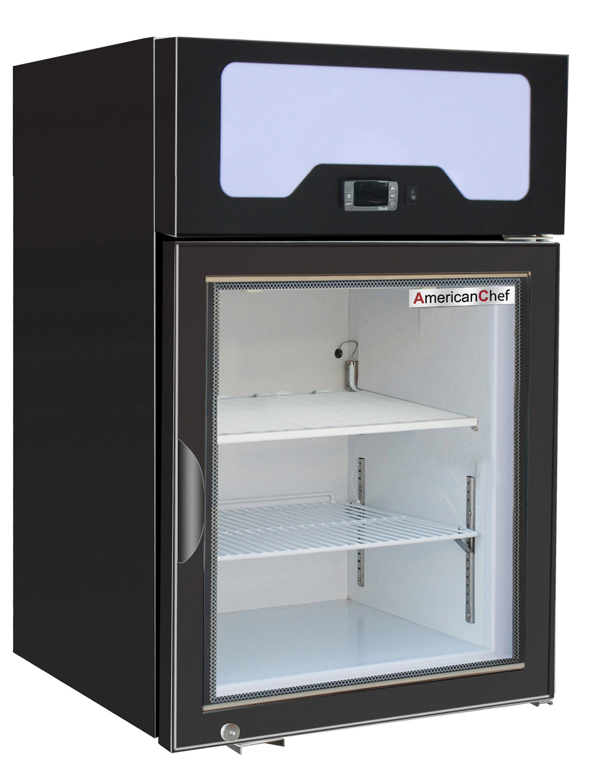American Chef F1G-25C compact glass door freezer merchandiser