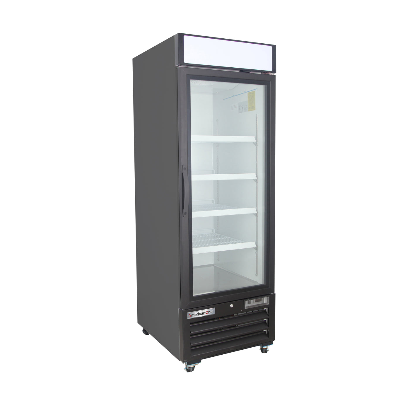 American Chef 27" One Left Hinged Door Glass Merchandiser Freezer F1G-27-WS-L
