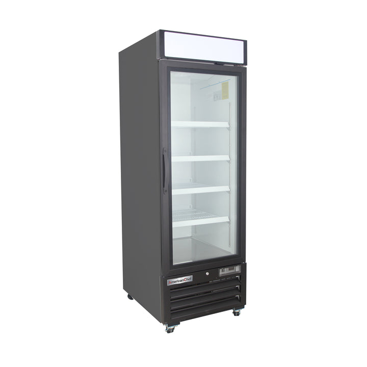 American Chef 27" One Left Hinged Door Glass Merchandiser Freezer F1G-27-WS-L