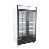 American Chef 40" Two Door Glass Merchandiser Freezer F2G-40-WS