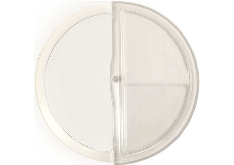 Polycarbonate Rotating Lids for White Containers