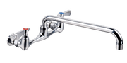 American Chef FW-8-12 Wall-Mounted Faucet – Lead Free, 8" Centers, 12" Swing Spout