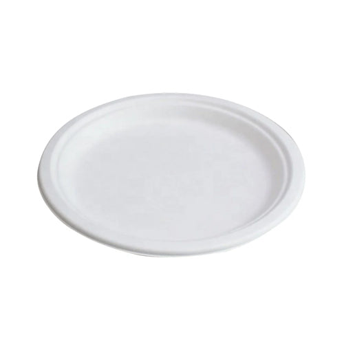 Globe 6020 6″ Bagasse Compostable Plate – 1000/Case - VRS Restaurant Equipment & Supply Store