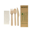 Globe 6051 6.5″ Wooden Compostable Cutlery Set – 500/Case - VRS Restaurant Equipment & Supply Store