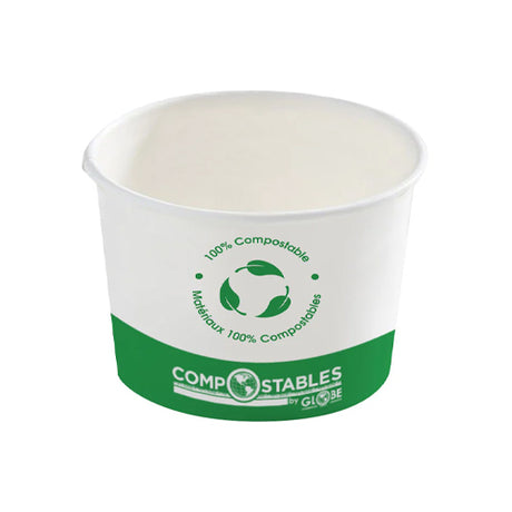 Globe 6212 12 Oz PLA Lined Paper Container– 500/Case - VRS Restaurant Equipment & Supply Store