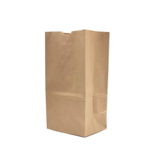 Globe KTBL 10″ X 7″ X 14″ Kraft Takeout Bag – 500/Case - VRS Restaurant Equipment & Supply Store