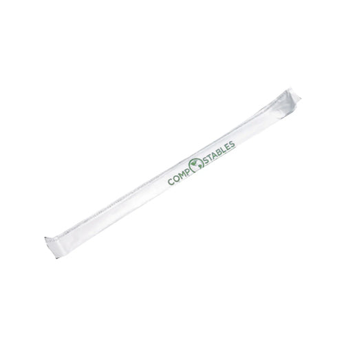 Globe 6095 7.75" Paper Compostable Straight Straw – 5000/Case