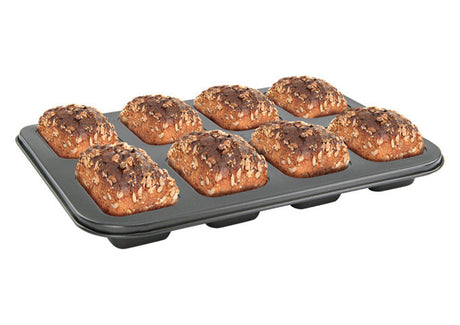 Winco HLF-8MN 8-Cup Mini Loaf Pan, Non-Stick, Carbon Steel