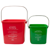 American Chef ICB-3 Red - Cleaning Bucket - Red Sanitizing, 3 Quart, Plastic