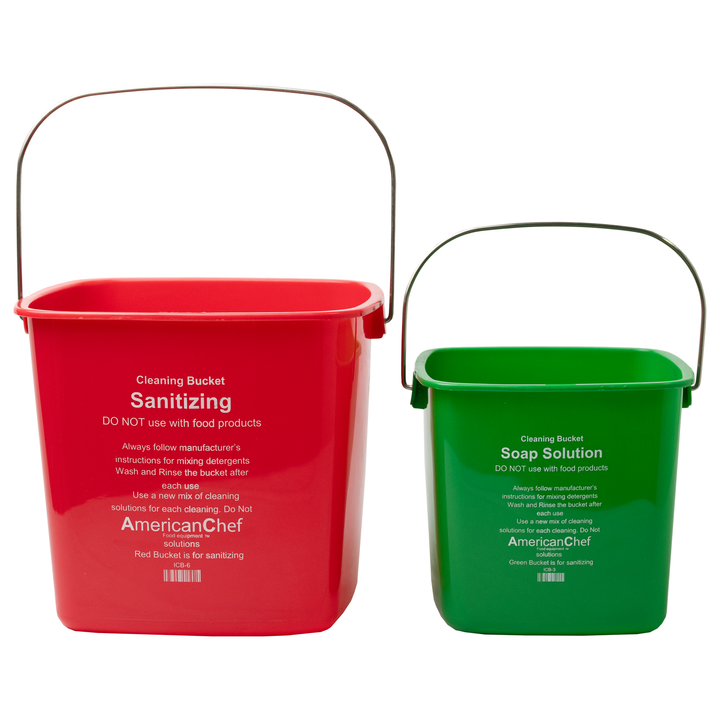 American Chef ICB-6 Red - Cleaning Bucket - Red Sanitizing, 6 Quart, Plastic