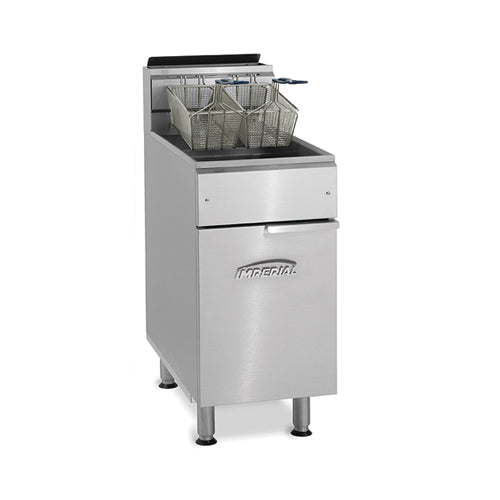 Imperial IFS-40 40 Lb Floor Tube Fired Natural Gas Fryer - VRS Restaurant Equipment & Supply Store