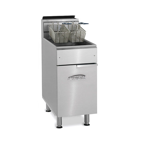 Imperial IFS-40-OP 40 Lb Floor Open Pot Natural Gas Fryer - VRS Restaurant Equipment & Supply Store