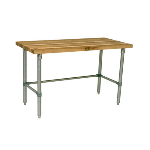 John Boos JNB10 30″ x 72″ Wood Top Work Table with Bracing – 1 1/2″ Thick - VRS Restaurant Equipment & Supply Store