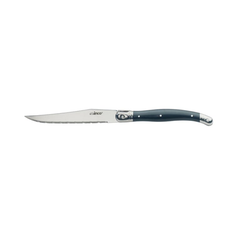 Winco Steak Knives, 4-3/4″ Blade, Pointed Tip, Euro Slim Abs Handle - K-73Pc - VRS Restaurant Equipment & Supply Store