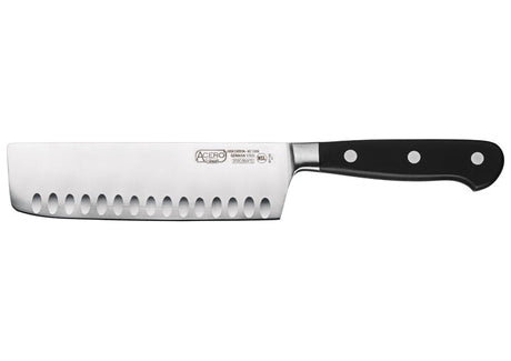 Winco KFP-73 Acero 7″ Nakiri Knife, Hollow Ground