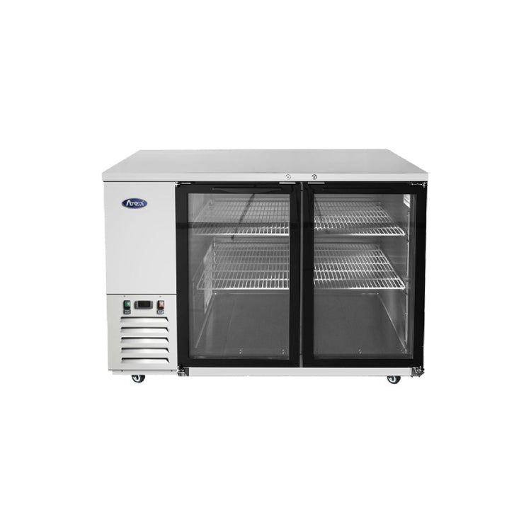 Atosa 59″ Back Bar Cooler Two Door with Glass Doors - MBB59GGR